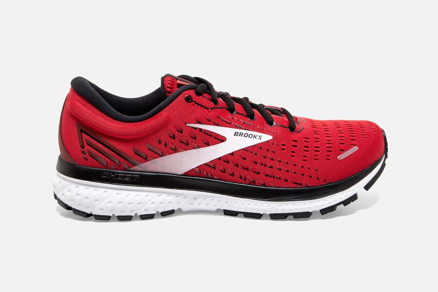 Brooks Running Shoes - Ghost 13 Road Mens - Red/White - GWU-248137